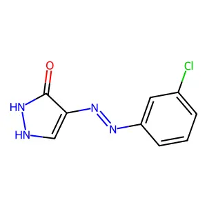 1H-pyrazole-4,5-dione 4-[N-(3-chlorophenyl)hydrazone] structure