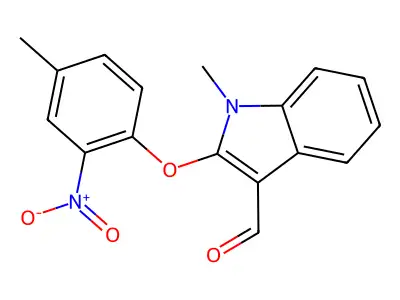 1-methyl-2-(4-methyl-2-nitrophenoxy)-1H-indole-3-carbaldehyde structure