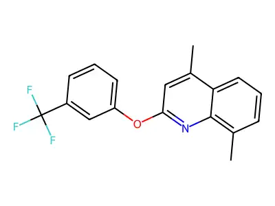 4,8-Dimethyl-2-[3-(trifluoromethyl)phenoxy]quinoline structure
