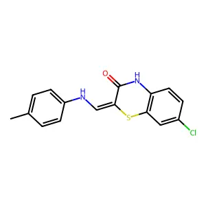 (2E)-7-chloro-2-[(4-methylanilino)methylidene]-4H-1,4-benzothiazin-3-one structure