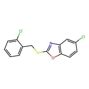 5-Chloro-2-[(2-chlorobenzyl)sulfanyl]-1,3-benzoxazole structure