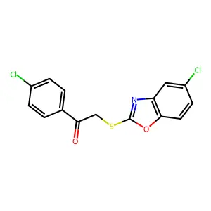 2-[(5-Chloro-1,3-benzoxazol-2-yl)sulfanyl]-1-(4-chlorophenyl)-1-ethanone structure