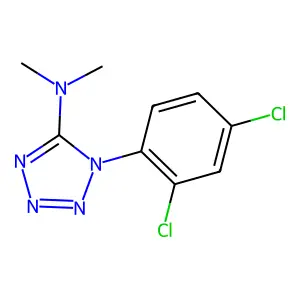 N-[1-(2,4-dichlorophenyl)-1H-1,2,3,4-tetraazol-5-yl]-N,N-dimethylamine structure