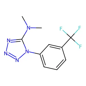 N,N-dimethyl-1-[3-(trifluoromethyl)phenyl]-1H-1,2,3,4-tetraazol-5-amine structure