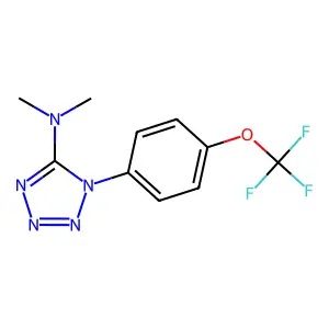 N,N-dimethyl-1-[4-(trifluoromethoxy)phenyl]-1H-1,2,3,4-tetraazol-5-amine structure