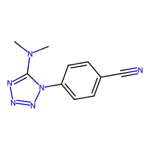 4-[5-(dimethylamino)-1H-1,2,3,4-tetrazol-1-yl]benzonitrile structure