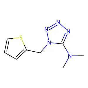 N,N-dimethyl-1-(2-thienylmethyl)-1H-1,2,3,4-tetraazol-5-amine structure