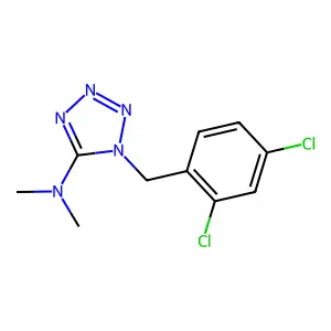 N-[1-(2,4-dichlorobenzyl)-1H-1,2,3,4-tetraazol-5-yl]-N,N-dimethylamine structure