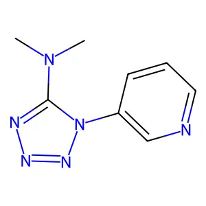 N,N-dimethyl-1-(3-pyridinyl)-1H-1,2,3,4-tetraazol-5-amine structure