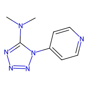 N,N-dimethyl-1-(4-pyridinyl)-1H-1,2,3,4-tetraazol-5-amine structure
