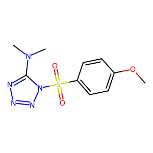 N-{1-[(4-methoxyphenyl)sulfonyl]-1H-1,2,3,4-tetraazol-5-yl}-N,N-dimethylamine structure