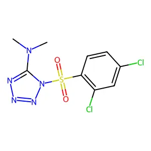 1-[(2,4-dichlorophenyl)sulfonyl]-N,N-dimethyl-1H-1,2,3,4-tetraazol-5-amine structure