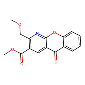 methyl 2-(methoxymethyl)-5-oxo-5H-chromeno[2,3-b]pyridine-3-carboxylate structure