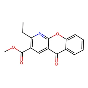 methyl 2-ethyl-5-oxo-5H-chromeno[2,3-b]pyridine-3-carboxylate structure