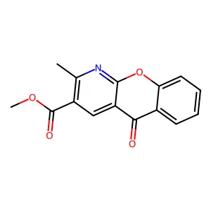 methyl 2-methyl-5-oxo-5H-chromeno[2,3-b]pyridine-3-carboxylate structure