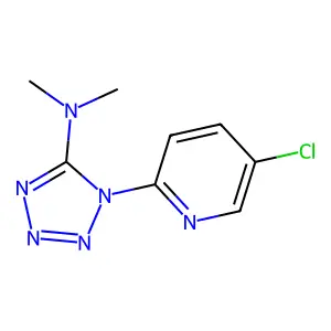 1-(5-chloro-2-pyridinyl)-N,N-dimethyl-1H-1,2,3,4-tetraazol-5-amine structure