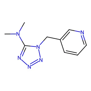 N,N-dimethyl-1-(3-pyridinylmethyl)-1H-1,2,3,4-tetraazol-5-amine structure