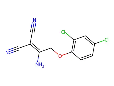 2-[1-Amino-2-(2,4-dichlorophenoxy)ethylidene]propanedinitrile structure