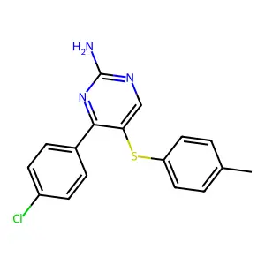 4-(4-Chlorophenyl)-5-[(4-methylphenyl)thio]-2-pyrimidinamine structure