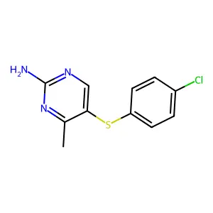 5-[(4-Chlorophenyl)sulfanyl]-4-methyl-2-pyrimidinylamine structure