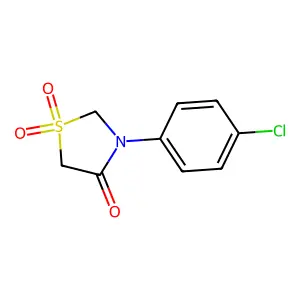 3-(4-Chlorophenyl)-1lambda~6~,3-thiazolane-1,1,4-trione structure