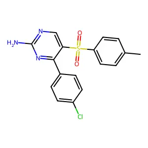 4-(4-Chlorophenyl)-5-[(4-methylphenyl)sulfonyl]-2-pyrimidinamine structure