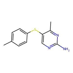 4-Methyl-5-[(4-methylphenyl)sulfanyl]-2-pyrimidinamine structure