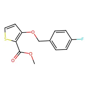 Methyl 3-[(4-fluorobenzyl)oxy]-2-thiophenecarboxylate structure