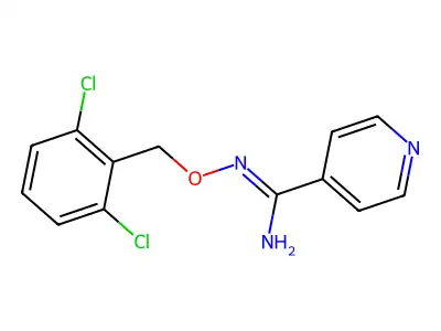 N'-[(2,6-dichlorophenyl)methoxy]pyridine-4-carboximidamide structure