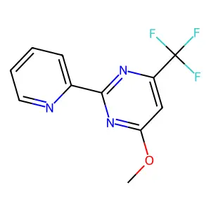 Methyl 2-(2-pyridinyl)-6-(trifluoromethyl)-4-pyrimidinyl ether structure