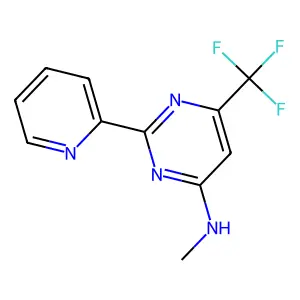 N-methyl-2-(2-pyridinyl)-6-(trifluoromethyl)-4-pyrimidinamine structure