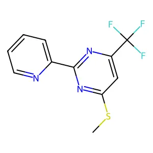 4-(Methylsulfanyl)-2-(2-pyridinyl)-6-(trifluoromethyl)pyrimidine structure