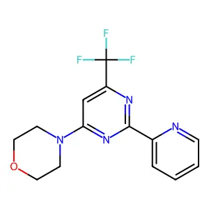 4-[2-(2-Pyridinyl)-6-(trifluoromethyl)-4-pyrimidinyl]morpholine structure