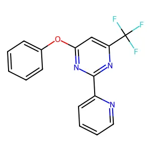 Phenyl 2-(2-pyridinyl)-6-(trifluoromethyl)-4-pyrimidinyl ether structure