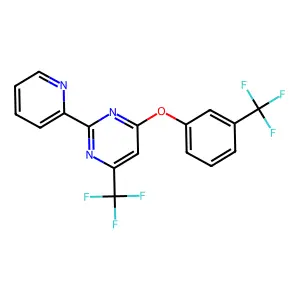 2-(2-Pyridinyl)-4-(trifluoromethyl)-6-[3-(trifluoromethyl)phenoxy]pyrimidine structure