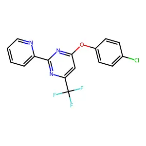 4-(4-Chlorophenoxy)-2-(2-pyridinyl)-6-(trifluoromethyl)pyrimidine structure