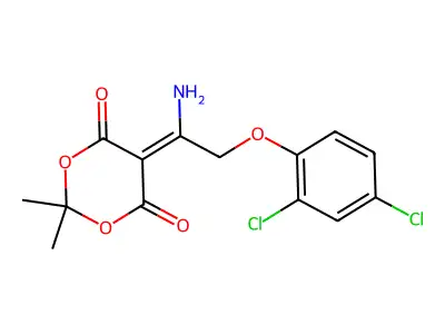 5-[1-Amino-2-(2,4-dichlorophenoxy)ethylidene]-2,2-dimethyl-1,3-dioxane-4,6-dione structure