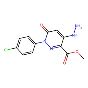 Methyl 1-(4-chlorophenyl)-4-hydrazino-6-oxo-1,6-dihydro-3-pyridazinecarboxylate structure