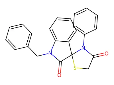 1-Benzyl-3'-phenyl-1,2-dihydrospiro[indole-3,2'-[1,3]thiazolidine]-2,4'-dione structure