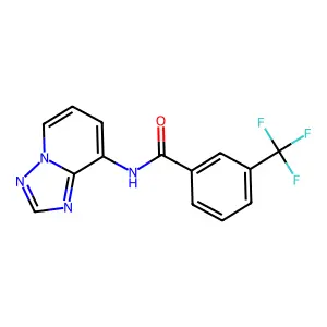 N-[1,2,4]triazolo[1,5-a]pyridin-8-yl-3-(trifluoromethyl)benzenecarboxamide structure