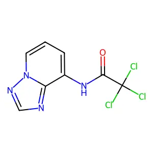 2,2,2-trichloro-N-[1,2,4]triazolo[1,5-a]pyridin-8-ylacetamide structure