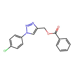 [1-(4-chlorophenyl)-1H-1,2,3-triazol-4-yl]methyl benzenecarboxylate structure