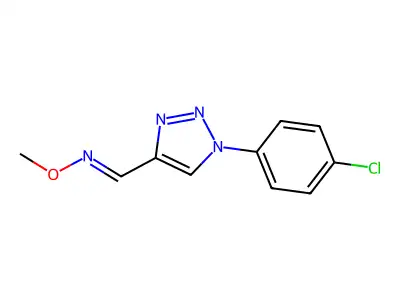 1-[1-(4-chlorophenyl)triazol-4-yl]-N-methoxymethanimine structure