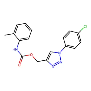 [1-(4-chlorophenyl)-1H-1,2,3-triazol-4-yl]methyl N-(2-methylphenyl)carbamate structure