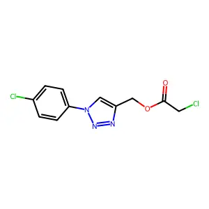 [1-(4-chlorophenyl)-1H-1,2,3-triazol-4-yl]methyl 2-chloroacetate structure