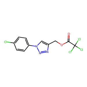 [1-(4-chlorophenyl)-1H-1,2,3-triazol-4-yl]methyl 2,2,2-trichloroacetate structure