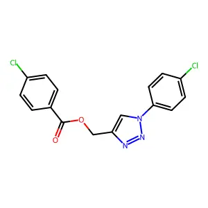 [1-(4-chlorophenyl)-1H-1,2,3-triazol-4-yl]methyl 4-chlorobenzenecarboxylate structure