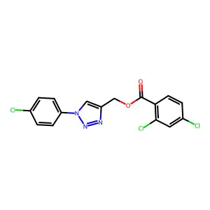 [1-(4-chlorophenyl)-1H-1,2,3-triazol-4-yl]methyl 2,4-dichlorobenzenecarboxylate structure
