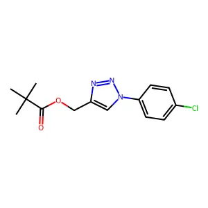[1-(4-chlorophenyl)-1H-1,2,3-triazol-4-yl]methyl pivalate structure