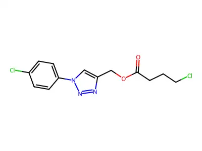 [1-(4-chlorophenyl)-1H-1,2,3-triazol-4-yl]methyl 4-chlorobutanoate structure